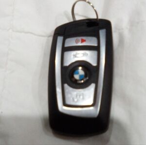 BMW Black and Silver Key Fob